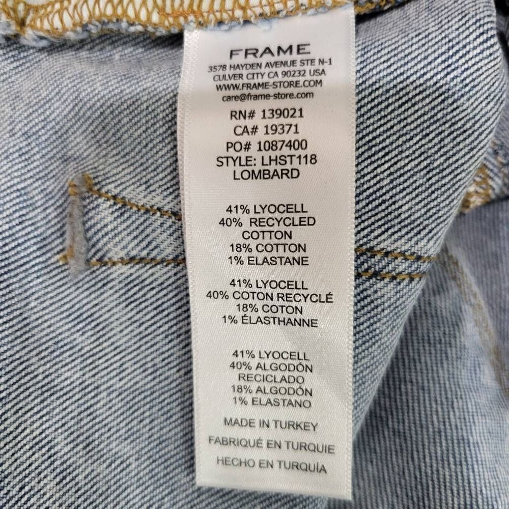Frame Denim Le High Straight Lombard Stonewash Pattern Size 31 - Picture 6 of 9